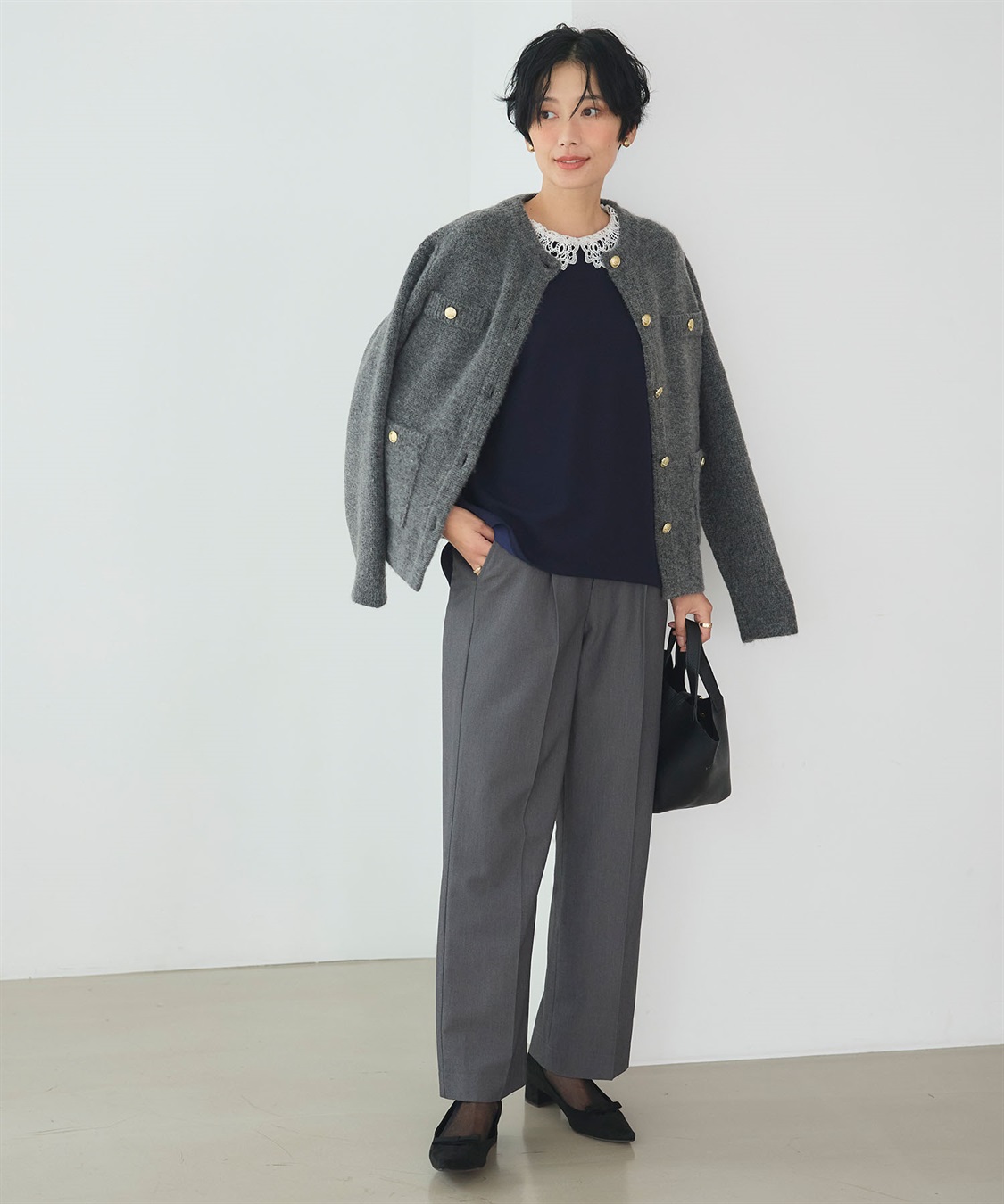 CROSS FUNCTION 《抗菌防臭》サマ美え 金釦ニットジャケット_sub_19