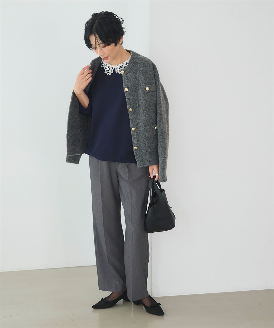 CROSS FUNCTION 《抗菌防臭》サマ美え 金釦ニットジャケット_sub_23