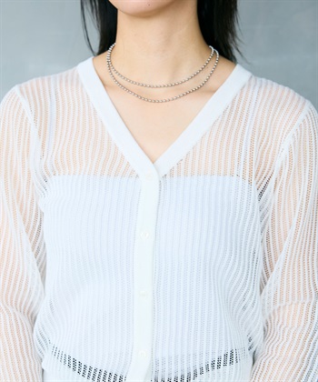 CROSS FUNCTION 《洗える》エブ楽 メッシュニットカーディガン_subthumb_24