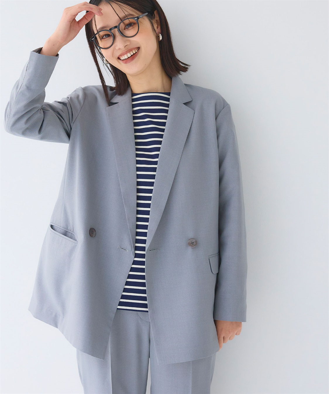 CROSS FUNCTION 《UV/洗える》サマ美え 冷感麻調テーラードジャケット_sub_3