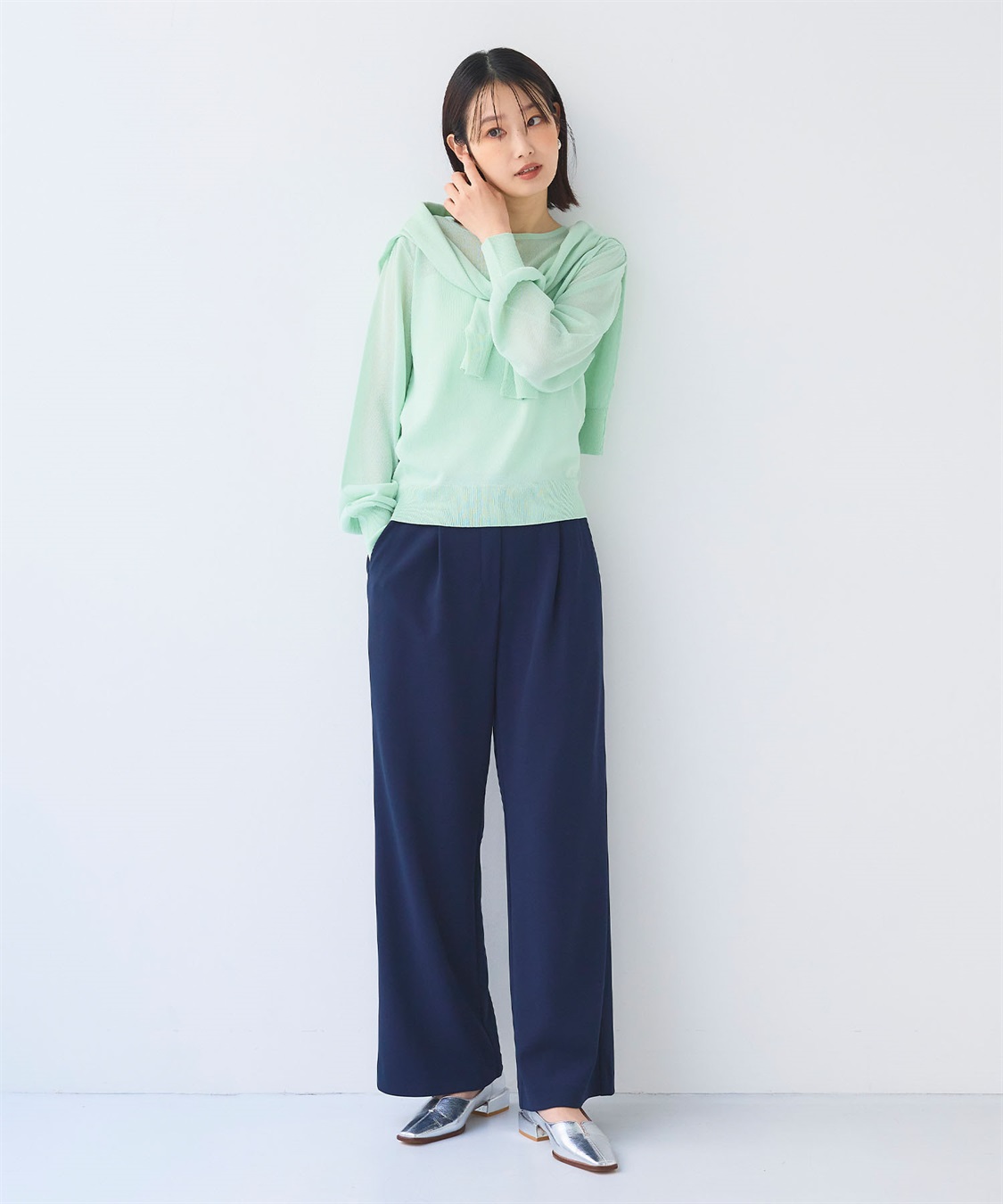 CROSS FUNCTION 《2点セット》サマ美え ジョーゼットボートネックブラウス&ワイドパンツセット【CF/クロスファンクション】_sub_25