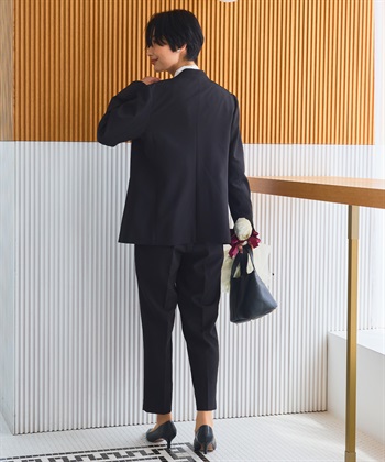 CROSS FUNCTION 《洗える・シワになりにくい》2点セット 正解 ノーカラージャケット&テーパードパンツ_subthumb_23