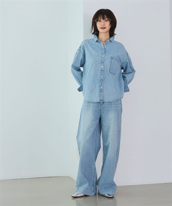 CROSS FUNCTION 《撥水》FRESH DENIM デニムワイドバギーパンツ_subthumb_6
