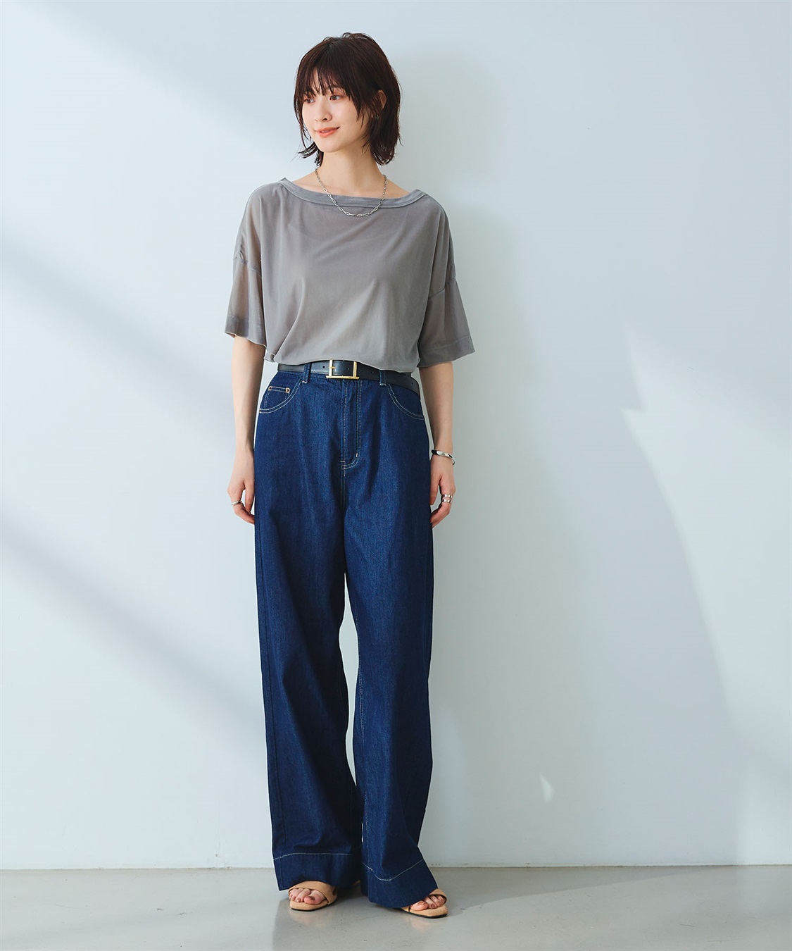 CROSS FUNCTION 《撥水》FRESH DENIM デニムワイドバギーパンツ_sub_12