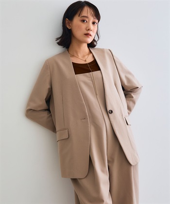 CROSS FUNCTION 《シワになりにくい》サマ美え リラックスノーカラージャケット_subthumb_12