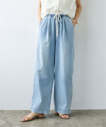 CROSS FUNCTION 《撥水》FRESH DENIM ドロストデニムワイドパンツ_subthumb_2