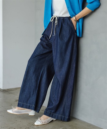 CROSS FUNCTION 《撥水》FRESH DENIM ドロストデニムワイドパンツ_subthumb_13