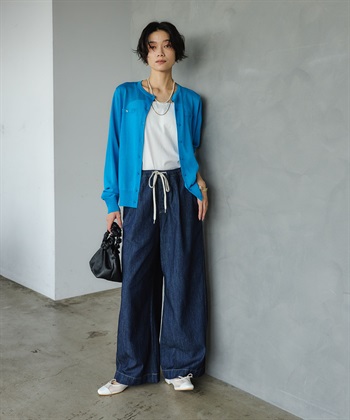 CROSS FUNCTION 《撥水》FRESH DENIM ドロストデニムワイドパンツ_subthumb_16