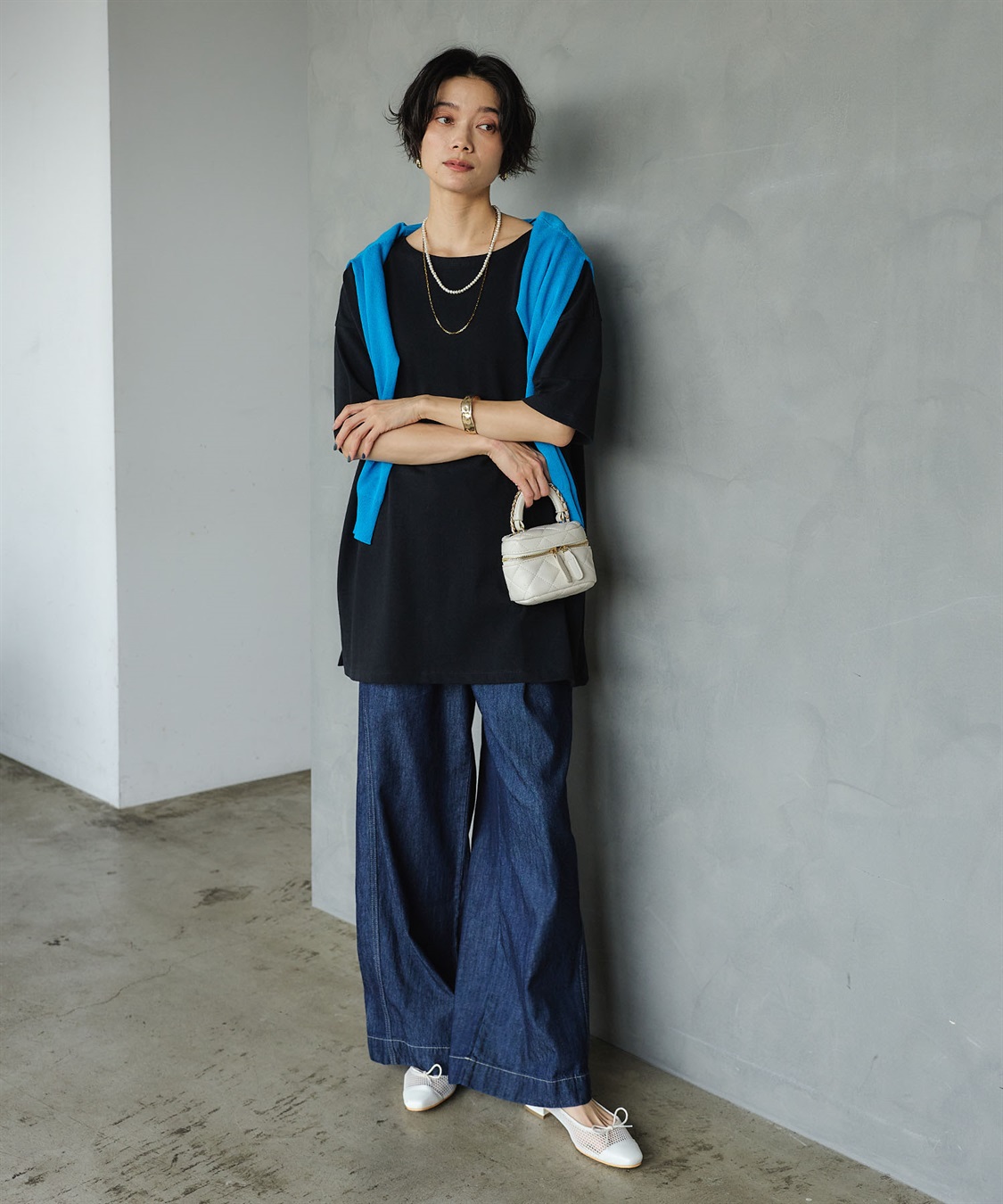 CROSS FUNCTION 《撥水》FRESH DENIM ドロストデニムワイドパンツ_sub_23