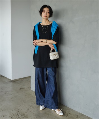 CROSS FUNCTION 《撥水》FRESH DENIM ドロストデニムワイドパンツ_subthumb_23