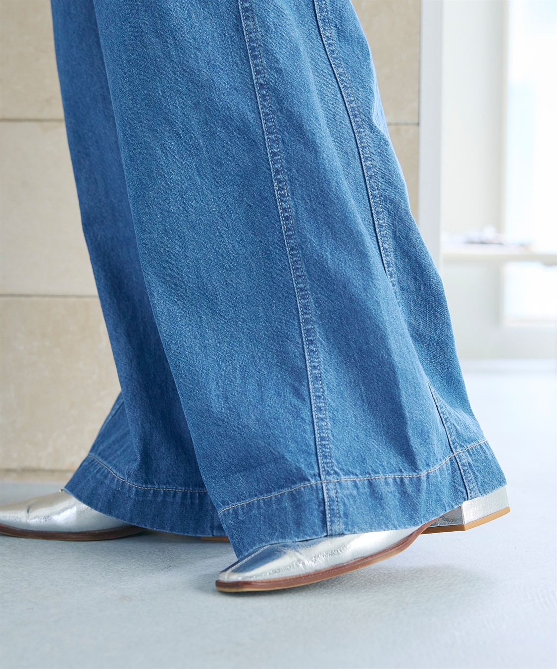 CROSS FUNCTION 《撥水》FRESH DENIM ドロストデニムワイドパンツ_sub_26