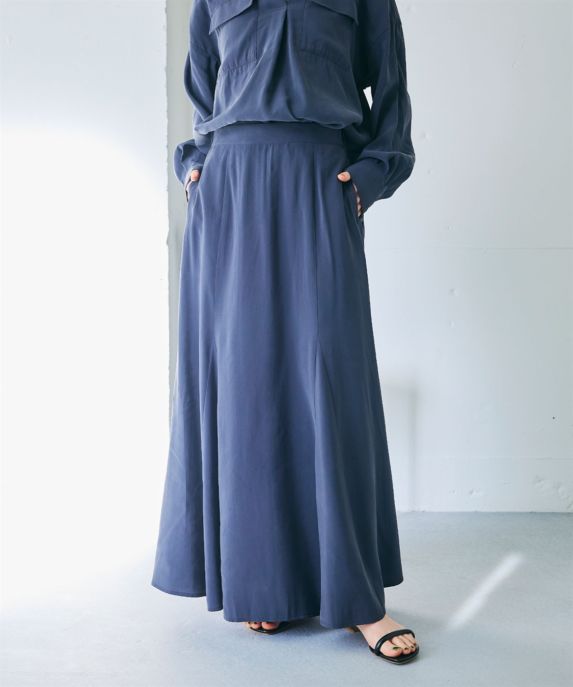CROSS FUNCTION 《接触冷感》サマ美え とろみフレアマーメードスカート_sub_15