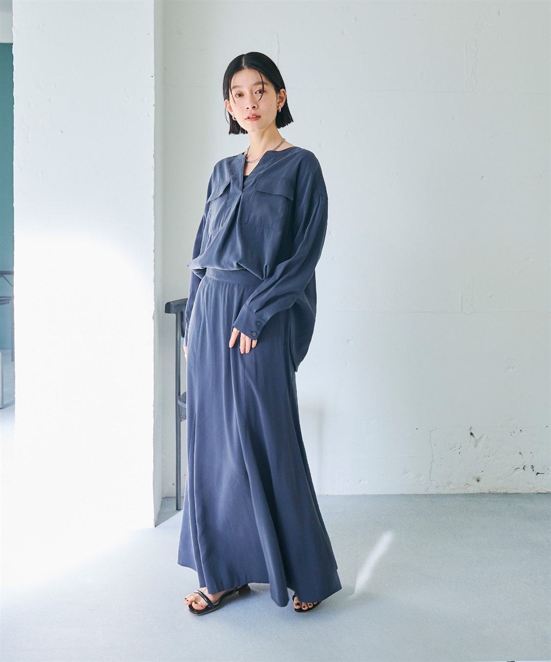 CROSS FUNCTION 《接触冷感》サマ美え とろみフレアマーメードスカート_sub_18