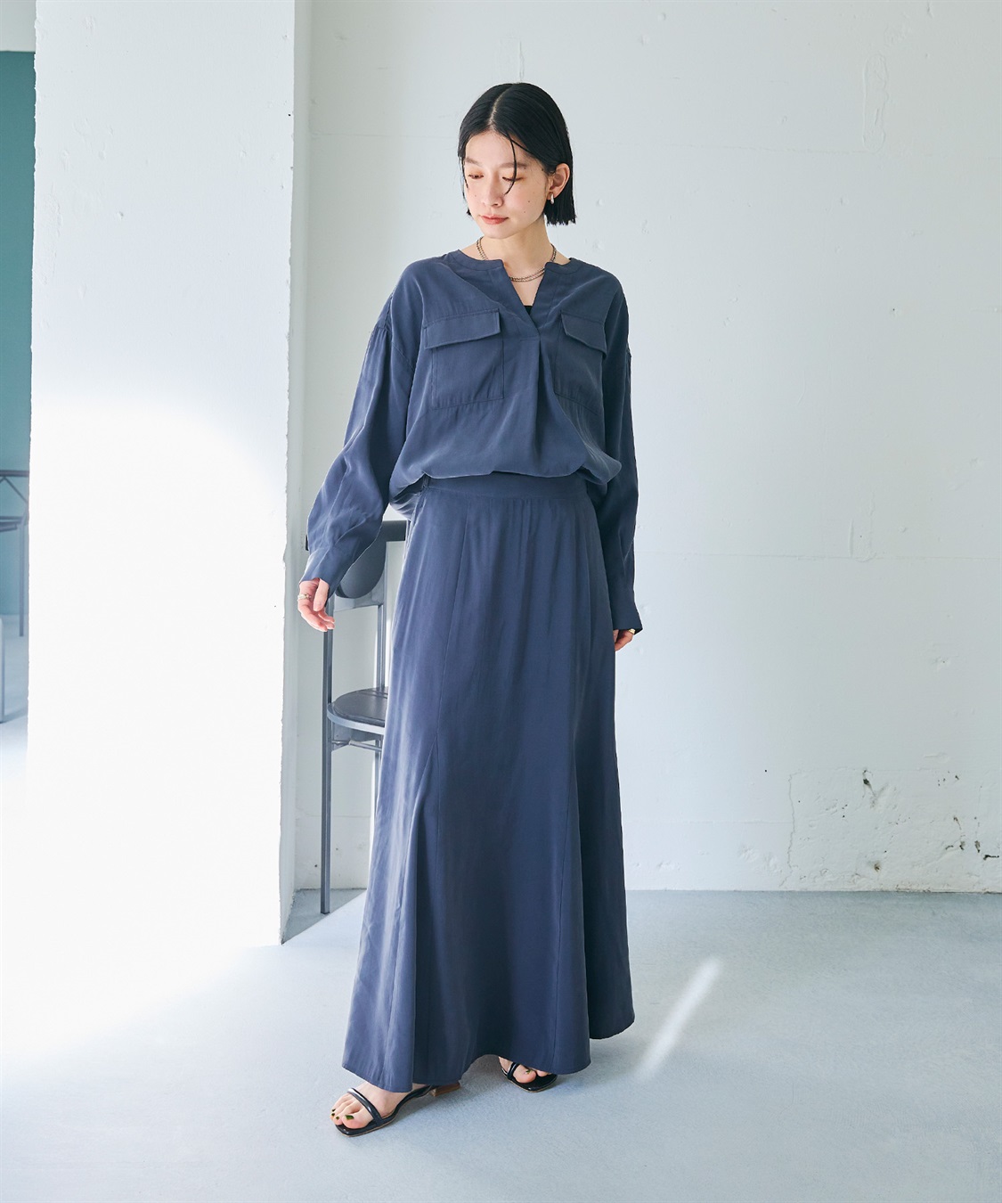 CROSS FUNCTION 《接触冷感》サマ美え とろみフレアマーメードスカート_sub_19