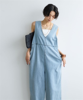 CROSS FUNCTION 《撥水》FRESH DENIM デニムルーズオールインワン_subthumb_6