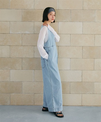 CROSS FUNCTION 《撥水》FRESH DENIM デニムルーズオールインワン_subthumb_9