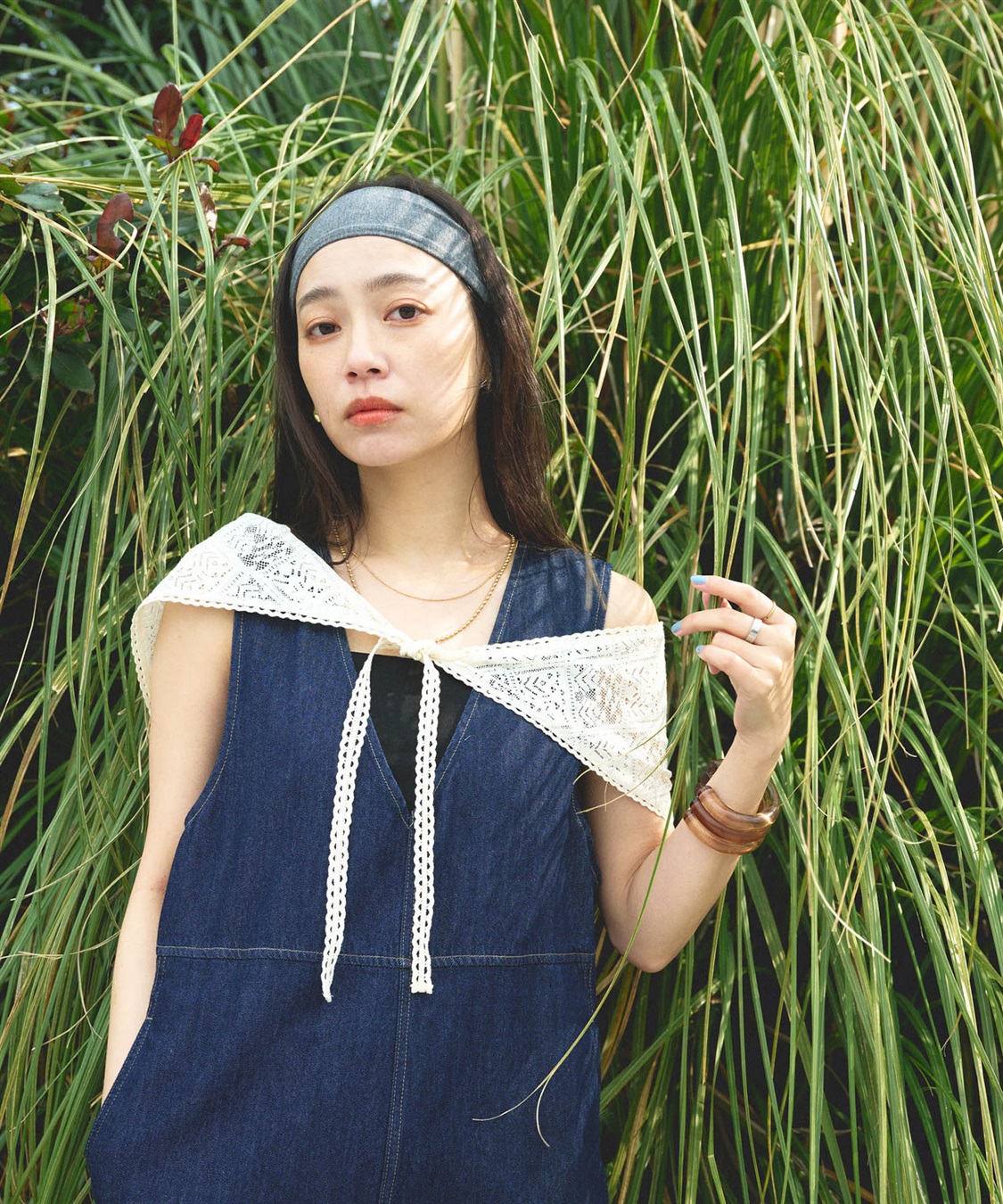 CROSS FUNCTION 《撥水》FRESH DENIM デニムルーズオールインワン_sub_15