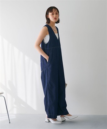 CROSS FUNCTION 《撥水》FRESH DENIM デニムルーズオールインワン_subthumb_19