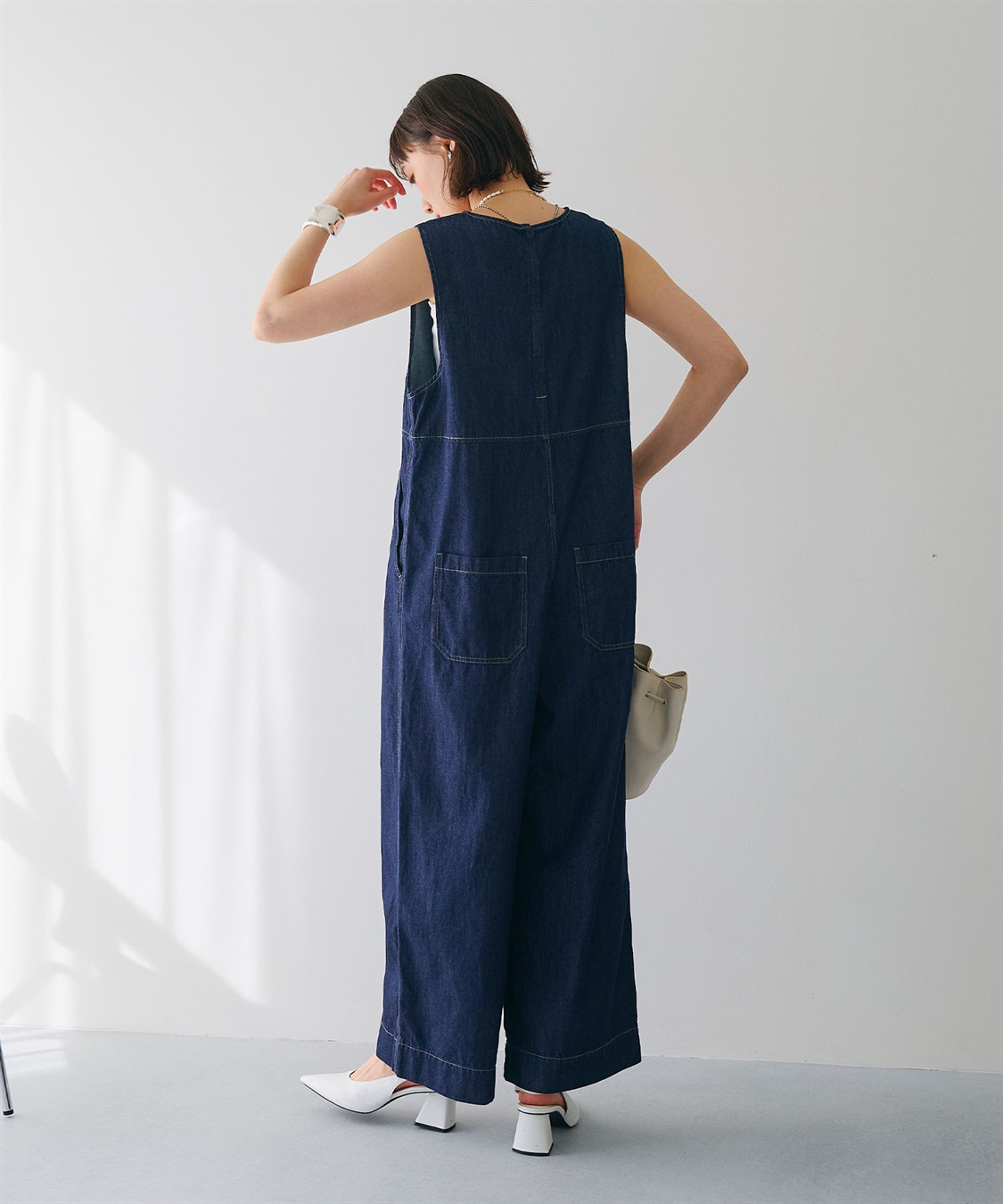 CROSS FUNCTION 《撥水》FRESH DENIM デニムルーズオールインワン_sub_20