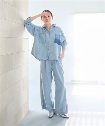 CROSS FUNCTION 《撥水》FRESH DENIM ポケットデザインデニムシャツ_subthumb_7