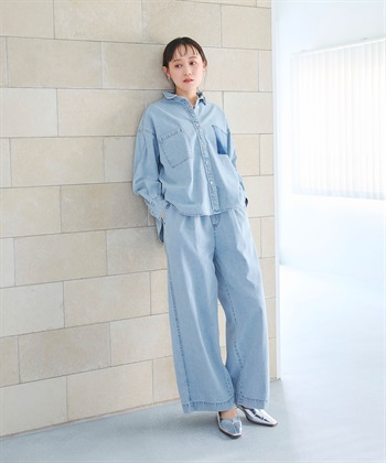 CROSS FUNCTION 《撥水》FRESH DENIM ポケットデザインデニムシャツ_subthumb_8