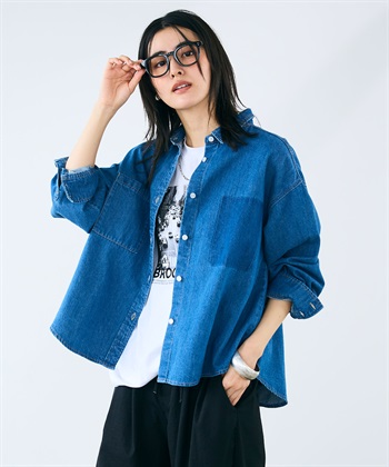 CROSS FUNCTION 《撥水》FRESH DENIM ポケットデザインデニムシャツ_subthumb_18