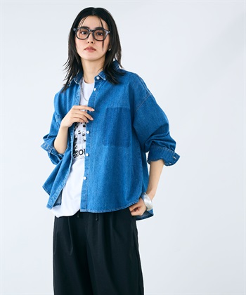CROSS FUNCTION 《撥水》FRESH DENIM ポケットデザインデニムシャツ_subthumb_19
