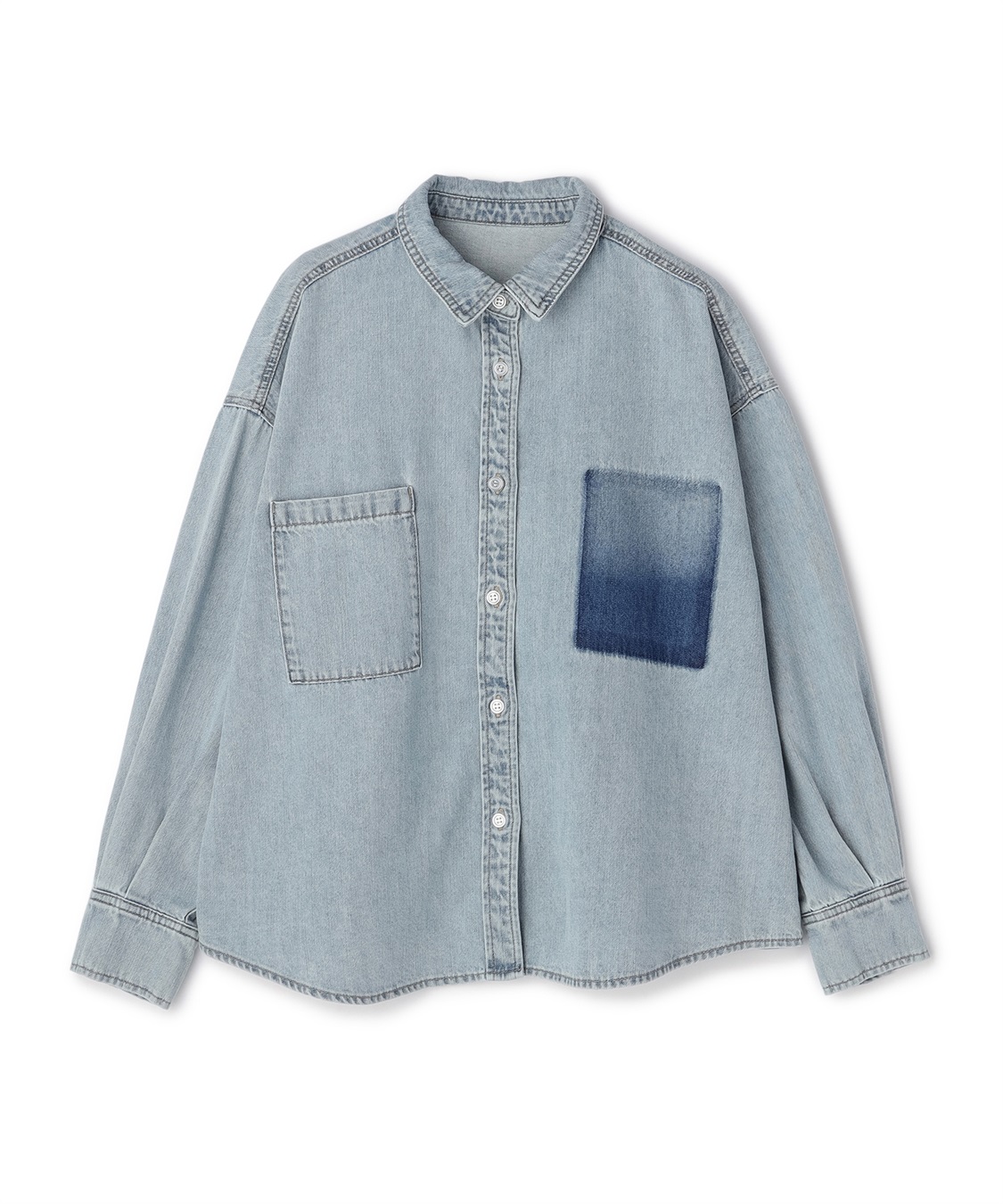 CROSS FUNCTION 《撥水》FRESH DENIM ポケットデザインデニムシャツ_sub_28
