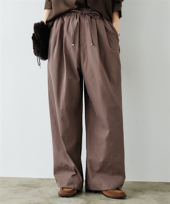 CROSS FUNCTION 《UV/吸水速乾》エブ楽 ダブルタックイージーワイドパンツ_subthumb_1