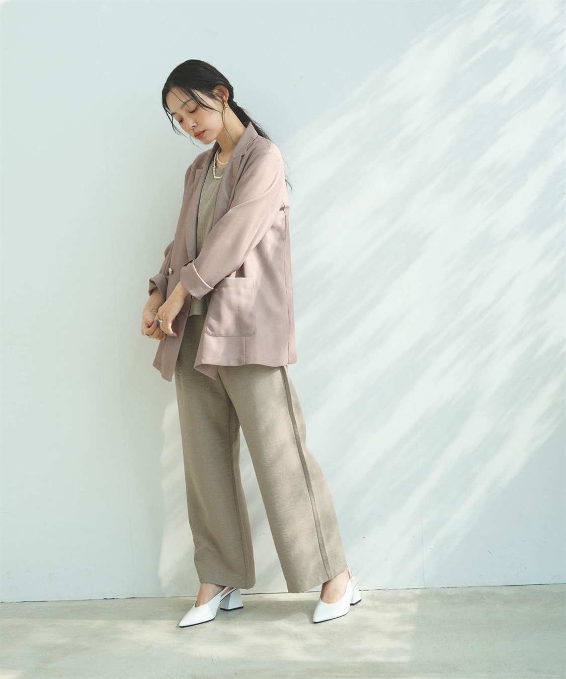 CROSS FUNCTION 《洗える》サマ美え 金釦メッシュテーラードダブルジャケット_sub_14