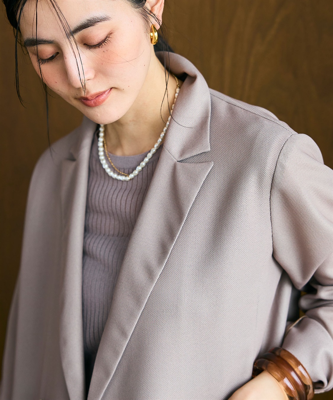 CROSS FUNCTION 《洗える》サマ美え 金釦メッシュテーラードダブルジャケット_sub_23