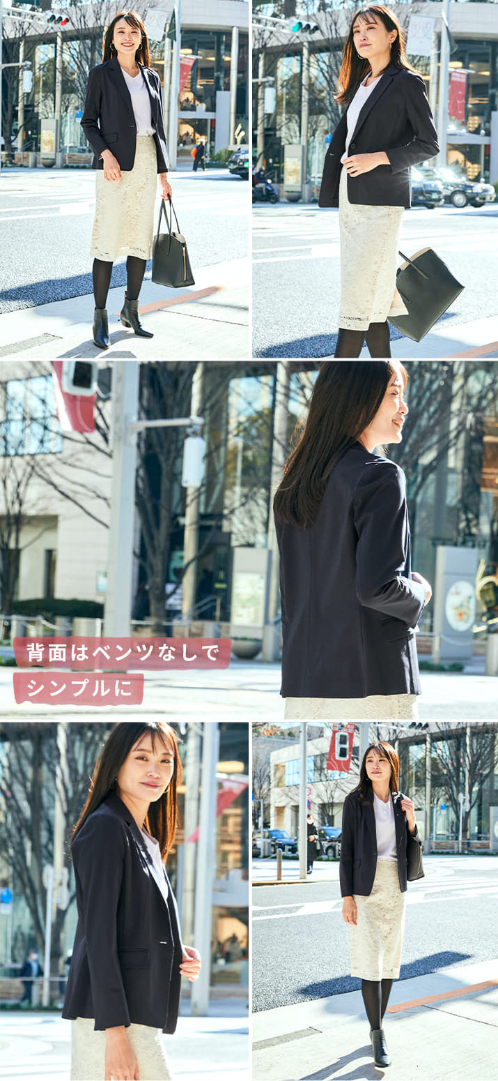 背面はベンツなしでシンプルに