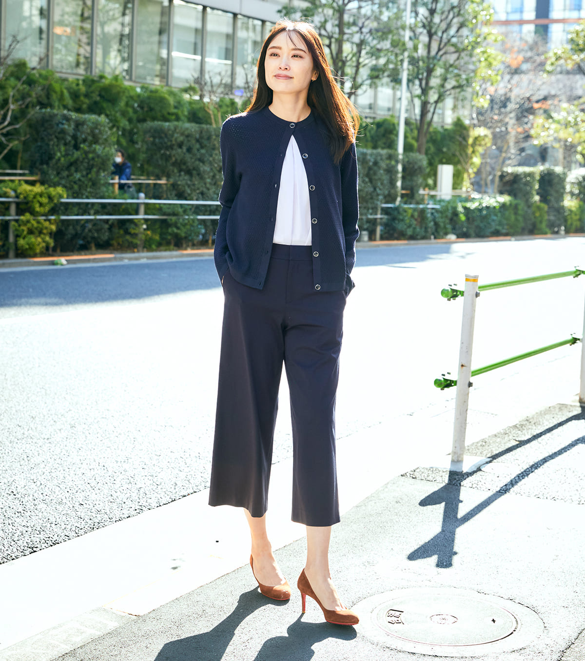 アルファブリックワイドパンツ・ネイビー