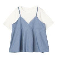 anyfee Denim-Like Bustier Layered Tee アンカーリンク画像