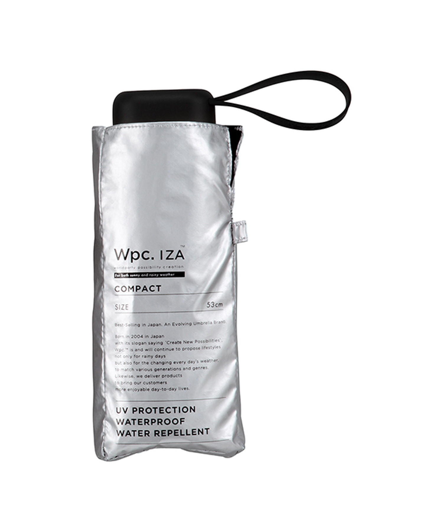 JOIN PARK 【Yoki】【Wpc.】折りたたみ日傘 IZA Type/Compact【完全遮光100% 完全UVカット率100％生地 晴雨兼用 折り畳み傘 ユニセックス】を着用した女性