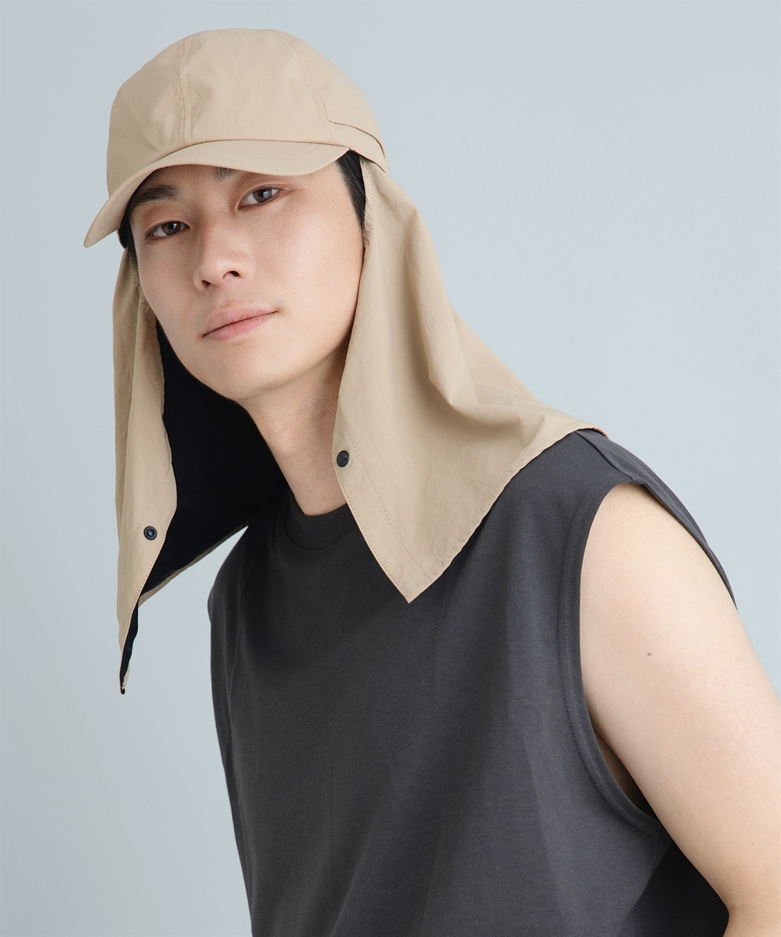【Yoki】メンズサンシェードキャップ ¥3,850［商品詳細はこちら］