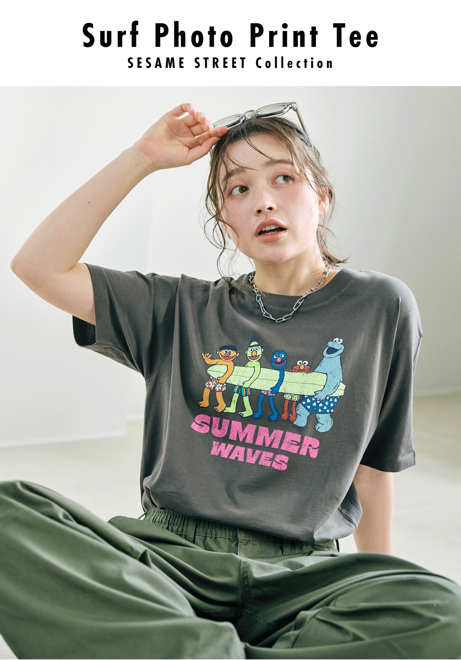 サーフフォトプリントTシャツ<br>¥2,189(tax in)