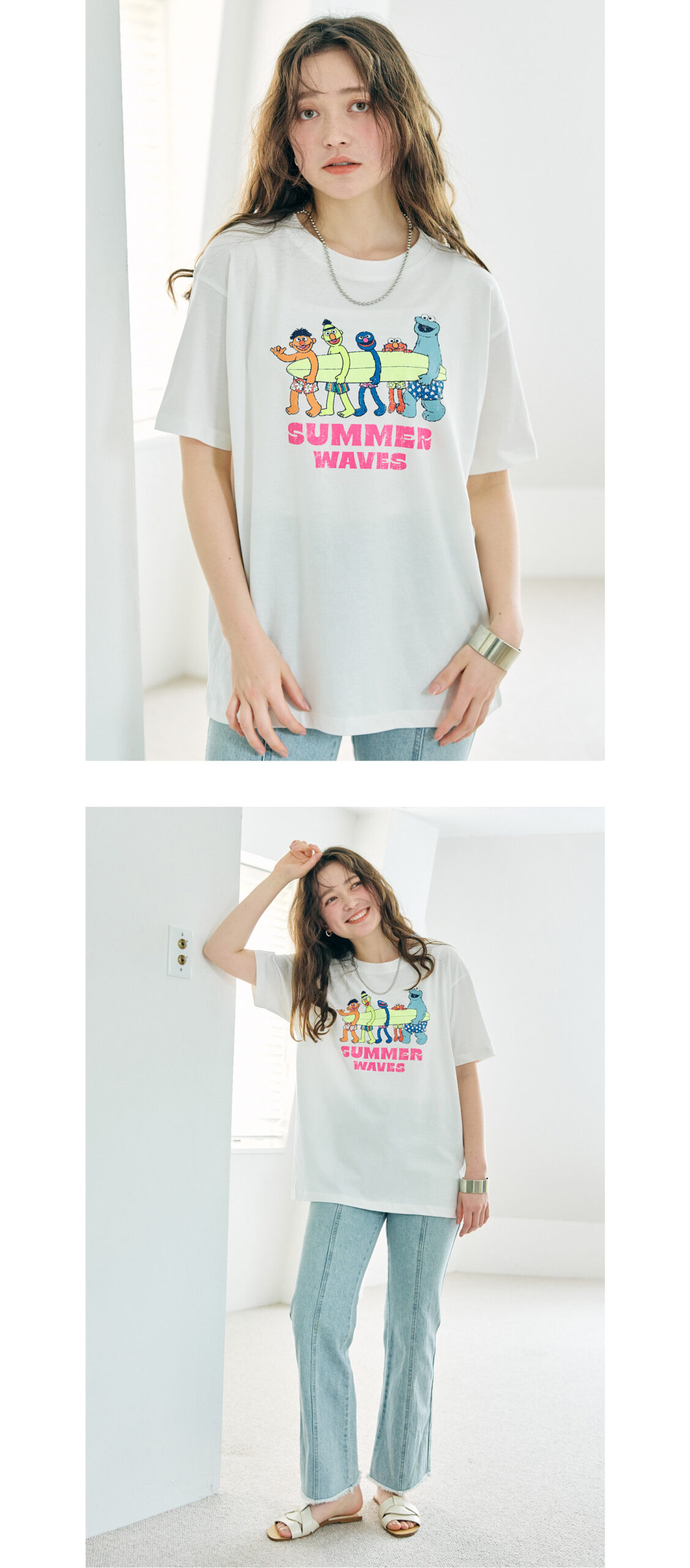 サーフフォトプリントTシャツ<br>¥2,189(tax in)