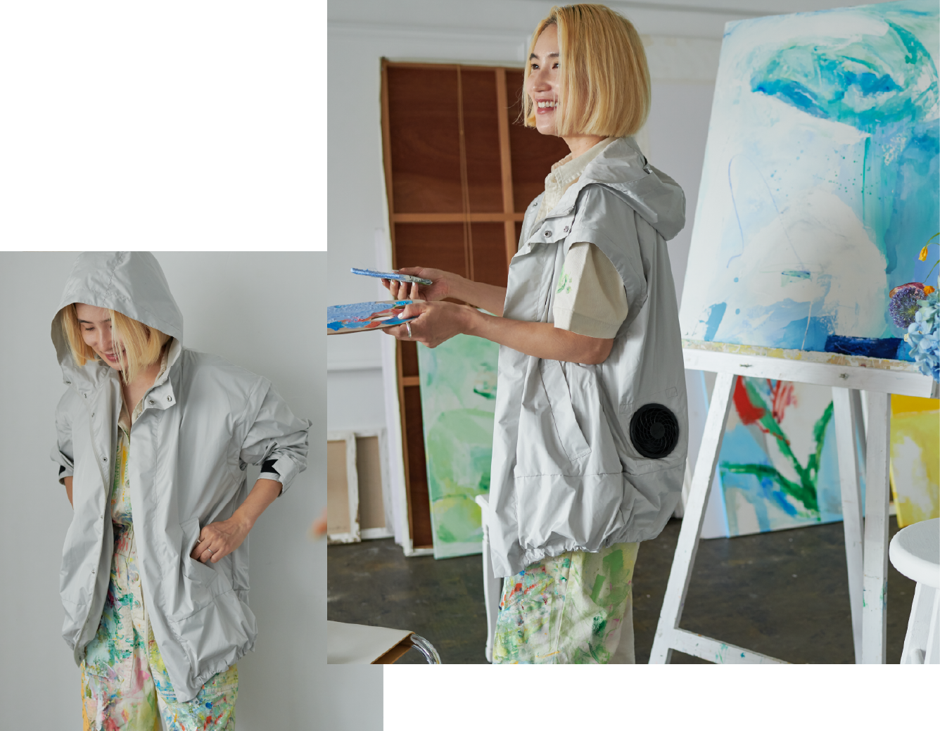 KAZUKI 空調服着用シーン