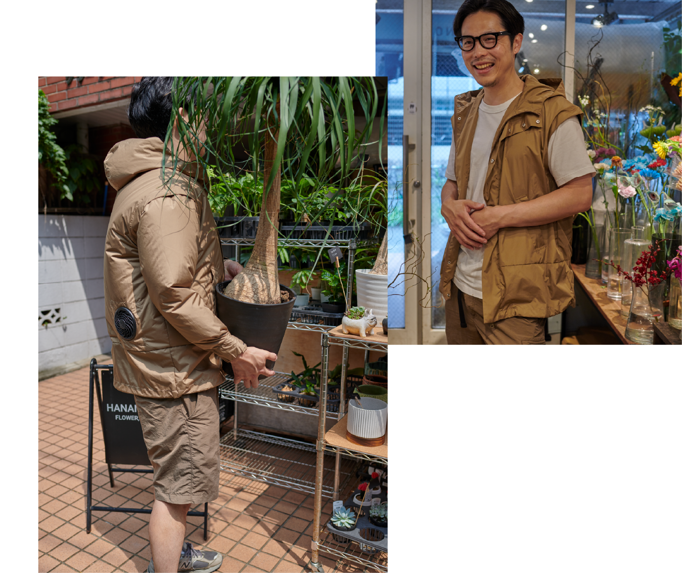 修造 空調服着用シーン